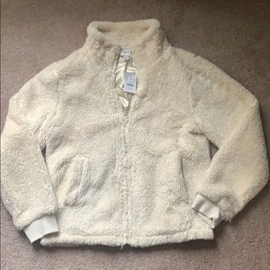 NEW J Crew Sherpa Jacket Cream